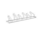 Bügelparker WSM, 1-seitig, für Reifen bis B 55 mm, B 2100 x T 538 x H 415 mm, Stahl feuerverzinkt, 6 Einstellplätze, montiert