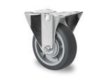 CASCOO Bockrolle P2G2, mit Rad-ø 100 mm x B 32 mm, Polypropylen-Felge, Elastomer-Lauffläche, grau, Kugellager, bis 130 kg