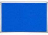 Franken Pinnwandtafel PRO, Filz, Wandmontage im Hoch- & Querformat, Aluminiumrahmen, blau, 900 x 1200 mm