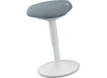 Sitzhocker Leitz Ergo Active, ergonomisch, höhenverstellbar, dreieckiger Komfortsitz, Schaumpolsterung, Tragegriff, bis 100 kg, hellgrau