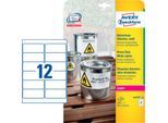 Avery Zweckform Wetterfeste Folien-Etiketten L4776-20, 99,1 x 42,3 mm, permanent, weiß