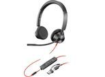 Poly Blackwire 3325 USB-C Stereo-Headset, zertifiziert für Microsoft Teams, + 3,5-mm-Stecker + USB-A/C-Adapter