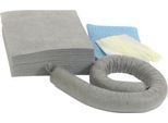 Leckage Notfallset universell grau, 20 l Aufnahme, 41 Teile, in PVC-Tasche