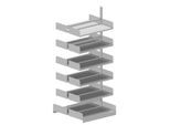 Variabo Freiarmregal, Anbaufeld, doppelseitig, 400 mm Fachtiefe, 1000 x 2500 mm