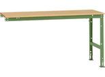 Manuflex Ansatztisch UNIVERSAL Standard, 1750 x 800 mm, Multiplex natur, resedagrün