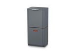 Abfallsammler Intelligent Waste Totem, rechteckig, Fach + Schublade, 60 l, mit Deckel, Edelstahl, graphite