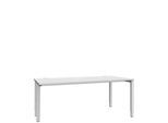 Schäfer Shop Genius Schreibtisch MODENA FLEX, 4-Fuß-Rechteckrohr, einseitig, B 1800 mm, lichtgrau