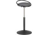 Stehhocker ROVO SOLO mit Ring, 3D-Gestrick, schwarz/grau