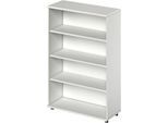 Schäfer Shop Genius Regal TETRIS WOOD, 4 OH, Höhe inkl. Gleiter, B 1000 mm, lichtgrau