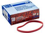 Gummibänder, rot, 100 x 5 mm, 50 g