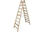 Sprossen-Doppelleiter, Holz, 2 x 9 Sprossen