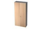 Aktenschrank TOPAS LINE, 6 Ordnerhöhen, B 1000 mm, graphit/Eiche