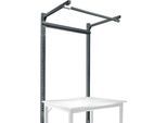 Aufbauportal m. Ausleger, Grundtisch STANDARD Arbeitstisch/Werkbank UNIVERSAL/PROFI, 1250 mm, anthrazit