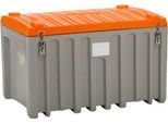 Transport- und Pritschenbox CEMO CEMbox 400, Polyethylen, 400 l, L 1200 x B 790 x H 750 mm, stapelbar, grau/orange