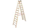 Sprossen-Doppelleiter, Holz, 2 x 12 Sprossen