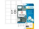 Herma Etiketten Nr. 4203, 63,5 x 46,6 mm, ablösbar, selbstklebend, sichere Haftung, Papier, weiß, 300 Stück