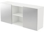 Sideboard TARVIS, 2 OH, mit Schiebetüren, B 1600 x T 420 x H 748 mm, weiß