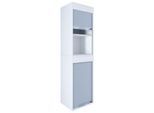 Rolladenschrank Aktos XL, 4 Ordnerhöhen, abschließbar, Bügelgriff, B 500 x T 400 x H 1860 mm, Holz, weiß