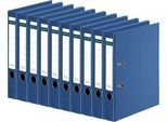 Ordner Schäfer Shop Select, DIN A4, Rückenbreite 50 mm, Griffloch, auswechselbares Rückenschild, Polypropylen, 10 Stück, blau
