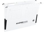 Schäfer Shop Select Hängetasche, DIN A4, seitliche Leinenfrösche, weiß, 25 Stück