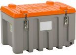 Transport- und Pritschenbox CEMO CEMbox 150, Polyethylen, 150 l, L 800 x B 600 x H 530 mm, stapelbar, grau/orange