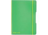 Herlitz Notizbuch my.book, Format DIN A5, Kunststoff, 40 karierte Blätter, grün