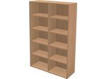Schäfer Shop Genius Regal TETRIS WALL, 5 Ordnerhöhen, B 1000 x T 420 x H 1880 mm, Buche-Dekor