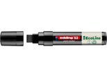 Lackmarker Edding 52 EcoLine, Schreibfarbe Schwarz, Keilspitze, Strichstärke 4-15 mm, mit Kappe, wasserbasiert, nachfüllbar, 5 Stück