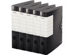 LEITZ® Qualitätsordner SOLID, DIN A4, Rückenbreite 62 mm, 5 Stück, schwarz