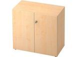 Aktenschrank TOPAS LINE, 2 Ordnerhöhen, Türen abschließbar, Ahorn-Dekor/Ahorn-Dekor
