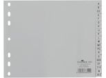 Durable Kunststoffregister, DIN A4 quer Halbformat, Buchstaben A-Z (20 Fächer), grau