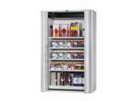 Sicherheitsschrank Typ 90 asecos S-PHOENIX touchless-90, vollautomatische Falttüren mit Sensor, Front Lichtgrau, B 1196 x T 616 x H 1968 mm