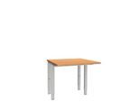 Schäfer Shop Genius Schreibtisch MODENA FLEX, 4-Fuß-Rechteckrohr, beidseitig, B 800 mm, Buche
