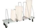 Packpool Untertisch-Magazin, fahrbar, 6 Schiebebügel, f. Packtische B 1500 mm