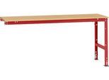 Manuflex Ansatztisch UNIVERSAL Standard, 2000 x 800 mm, Multiplex natur, rubinrot