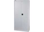 Schäfer Shop Select Materialschrank, abschließbar, 4 verzinkte Böden, 5 OH, B 950 x T 400 x H 1935 mm, Stahl, weißaluminium/weißaluminium