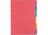 Kartonregister Schäfer Shop Select, 5er Pack, 4-fach Lochung, 160 g/qm Recyclingkarton, 6-teilig