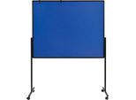 Legamaster PREMIUM mobiles Multiboard XL, Pinnboard und Whiteboard, mit Rollen, B 1200 x H 1500 mm, blau, inkl. Klick-Papierhaken