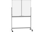 Mobile Whiteboard-Klapptafel MAULstandard, weiß kunststoffbeschichtet, magnethaftend, 2 Flügel, B 1500 x H 1000 mm