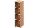 Schäfer Shop Genius Regal TETRIS WOOD, 4 OH, Höhe inkl. Gleiter, B 400 mm, Buche-Dekor