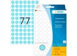 Vielzweck-Etiketten HERMA 2233, selbstklebende Markierungspunkte, Ø 13 mm, permanent haftend, 32 Blatt, Papier, matt, blau