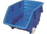Kippwagen, Polyethylen, blau, B 960 x T 1440 x H 825 mm, 500 l, Schüttkanthöhe 460 mm, bis 150 kg