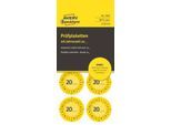 Avery Zweckform Prüfplakette 7902 mit Jahreszahl 20__zum Selbereintragen, extrem robust, Ø 30 mm, 80 Stück/10 Bogen, Vinylfolie, gelb