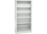 Schäfer Shop Select Regalschrank MS, 5 OH, B 950 x T 500 x H 1935 mm, Stahlblech, Lichtgrau