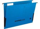 Schäfer Shop Select Hängetasche, DIN A4, seitliche Leinenfrösche, blau, 25 Stück