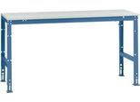Manuflex Grundtisch UNIVERSAL Standard, Tischplatte Kunststoff, 1750x800, brillantblau