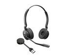 DECT Headset Jabra Engage 55 Stereo, schnurlos, USB-A-Adapter, kompatibel zu Unified Communications, bis zu 13 Std. Akku
