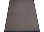 Schmutzfangmatte miltex Eazycare Style, eckig, antistatisch, UV-beständig, waschbar, High-Twist-Nylon & Niltrilgummi, 800 x 1200 mm, graubraun