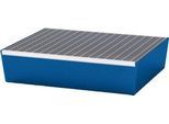 Auffangwanne ASECOS, Stahl, mit Gitterrost, 60 l Auffangvolumen, B 635 x T 785 x H 178 mm, lackiert
