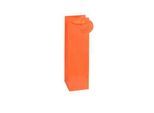 TSI Geschenktasche Nadelstreifen, für Flaschen, 12 x 8 x 36 cm, reißfest, 4er-Set orange
